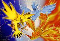 Articuno, Moltres, and Zapdos